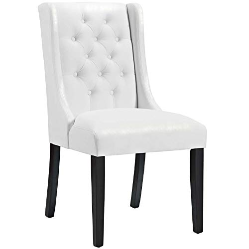 Modway Baronet Vinyl Dining Chair, White