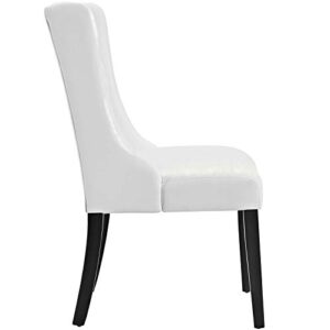 Modway Baronet Vinyl Dining Chair, White