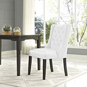 Modway Baronet Vinyl Dining Chair, White