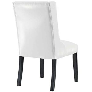 Modway Baronet Vinyl Dining Chair, White