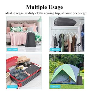 OTraki 2 Pack Large Laundry Bag 28 x 45 inch Heavy Duty Dirty Clothes Organizer Drawstring Hamper Liner for Home Dorm Grey