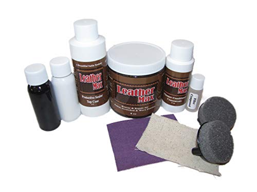 Leather Max Large Project Leather and Vinyl Repair Kit - Restorer of Your Furniture, Jacket, Sofa or Car Seat, Super Easy Instructions, Restore Any Material, Bonded, Pleather, Genuine (Wine)