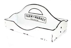 farm to market rustic enameled divided tray