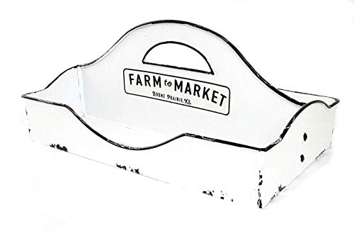 Farm to Market Rustic Enameled Divided Tray