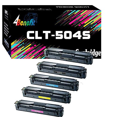 4Benefit 5 Pack Compatible Replacement 504S CLT-504S Toner Cartridge CLT504S Made for C1810W C1860FW CLP-415NW CLP-470 CLP-475 CLX-4195FN 4195FW Printer [2-Black,1-Cyan,1-Yellow,1-Magenta]