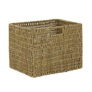 desktop storage woven basket magazine magazine toy basket storage basket manual 5 sizes (size : 312630cm)