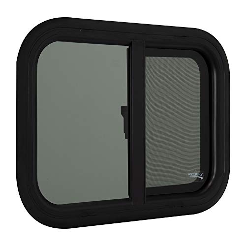 RecPro RV Window | 20" W x 15" H | Teardrop Horizontal Slide | RV Window Replacement | Optional 1 1/2" Trim (2 Windows, with Trim Kit) | Made in USA