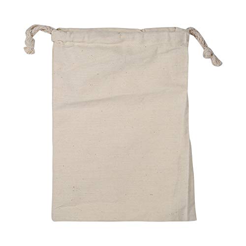 Zetiling Extra Large Natural Cotton Laundry Bag, Cotton Craft Heavy Duty Bags for Home Storage Beige(30 * 40cm)