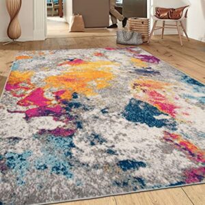 Rugshop Sky Collection Modern Abstract Area Rug 7'10" x 10' Multi