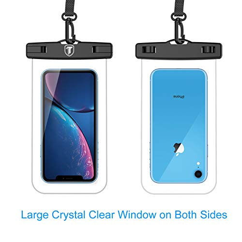Tiflook Waterproof Pouch Phone Dry Bag Underwater Case for LG Stylo 6 5 4 Velvet Wing K51 K92 K31 V60 V50 V40 G8 G7 Journey Reflect Phone Pouch for Beach with Lanyard Neck Strap, Clear (2 Pack)