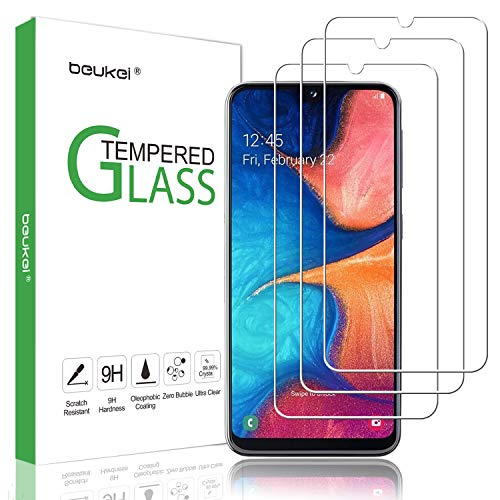 beukei (3 Pack) for Samsung Galaxy A20E / A10E Screen Protector Tempered Glass (5.8 inches),Glass with 9H Hardness, Anti Scratch, Bubble