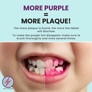 Plaque Disclosing Tablets for Teeth, 96 Count, Dental Disclosing Tablets for Kids or Adults, Shows Plaque, Helps Teach Kids Teeth Brushing Habits for Clean Teeth, by Fresh Knight, Pack of (1)