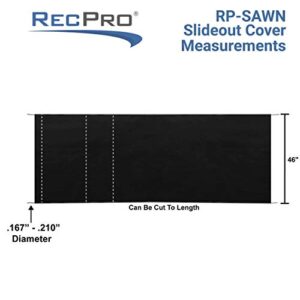 RecPro RV Slide Out Awning | RV Slide Topper | Slideout Awning | Fabric Only | 46" x 110" | White Version