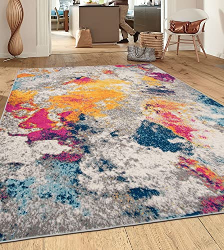 Rugshop Sky Collection Modern Abstract Area Rug - 3'3" x 5' Multi