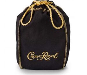 crown royal black bag w/gold drawstring storage gift bag shiftboot carrying dice or games fabric for sewing