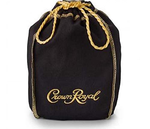 Crown Royal Black Bag w/Gold Drawstring Storage Gift Bag Shiftboot Carrying Dice or Games Fabric for Sewing