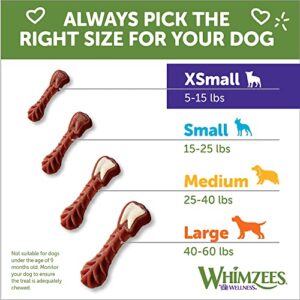 WHIMZEES Natural Grain Free Daily Dental Dog Treats, Brushzees, Extra Small, Bag of 28