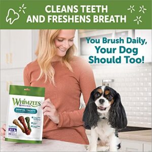 WHIMZEES Natural Grain Free Daily Dental Dog Treats, Brushzees, Extra Small, Bag of 28