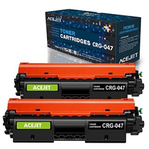 acejet compatible 047 black toner cartridge replacement for canon 047 imageclass lbp113w mf113w mf110/lbp110 series, i-sensys lbp113w mf113w mf110/lbp110 series printer (black, 2pack)
