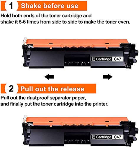 ACEJET Compatible 047 Black Toner Cartridge Replacement for Canon 047 ImageCLASS LBP113W MF113W MF110/LBP110 Series, i-SENSYS LBP113W MF113W MF110/LBP110 Series Printer (Black, 2Pack)