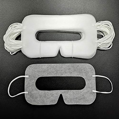 YinQin 50 PCS Universal Disposable VR Mask Cover VR Sanitary Mask, Face Cover Mask for VR, VR Cover, VR Eye Cover Mask, White