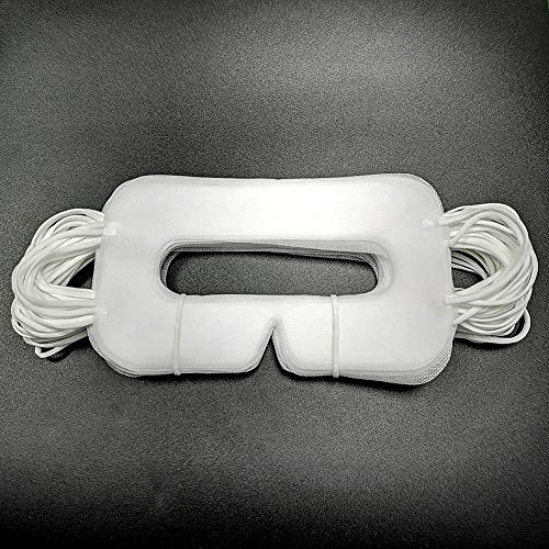 YinQin 50 PCS Universal Disposable VR Mask Cover VR Sanitary Mask, Face Cover Mask for VR, VR Cover, VR Eye Cover Mask, White