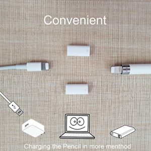 Replacement Ipencil Magnetic Replacement Caps + Charging Adapter Fits for Apple Pencil Gen 1st,Pencil Protector Cap and Charger Convertor Compatible withApple Pencil 1