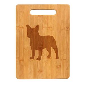 bamboo wood cutting board french bulldog