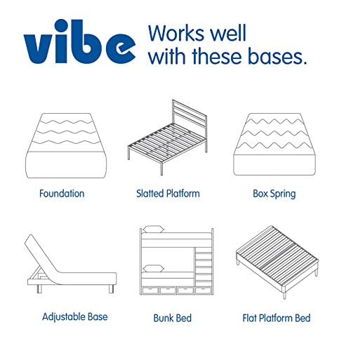 Vibe Quilted Gel Memory Foam and Innerspring Hybrid Pillow Top 12-Inch Mattress | CertiPUR-US Certified | Bed-in-a-Box Full