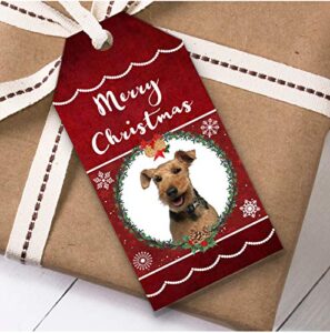 welsh terrier dog christmas gift tags (present favor labels)