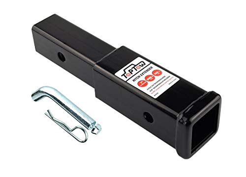 TOPTOW Hitch Extender, Fits for 2 inch Receiver, 7 inch Extension Length, with 5/8 inch Hitch Pin