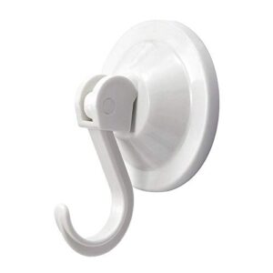 nl home 4-pack suction cup hooks for bath or shower, wreath hangers for glass door or window, white