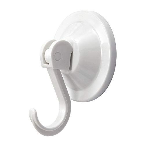 NL Home 4-Pack Suction Cup Hooks for Bath or Shower, Wreath Hangers for Glass Door or Window, White