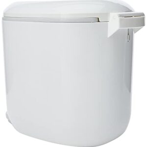 Addis Premium Deluxe Bathroom Pedal Bin with Inner, 3.5 Litre, White Grey, 29 x 18.5 x 23cm