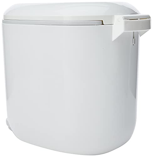 Addis Premium Deluxe Bathroom Pedal Bin with Inner, 3.5 Litre, White Grey, 29 x 18.5 x 23cm