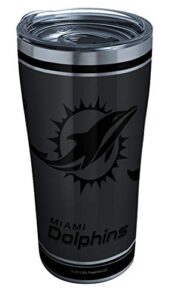 tervis triple walled nfl miami dolphins insulated tumbler cup keeps drinks cold & hot, 20oz - stainless steel, 100 years