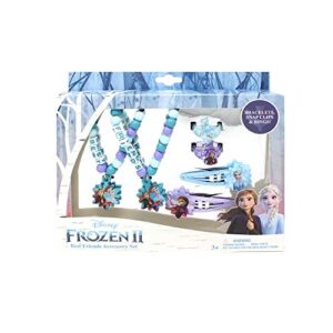 luv her frozen 2 girls bff 6 piece toy jewelry box set with 2 rings, 2 bead bracelets and snap hair clips