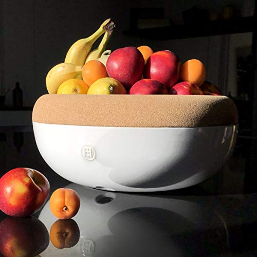 Emile Henry Made in France Large Fruit & Vegetable Storage Pantry Bowl, 14.1 inch diameter, Crème, 9.5liters