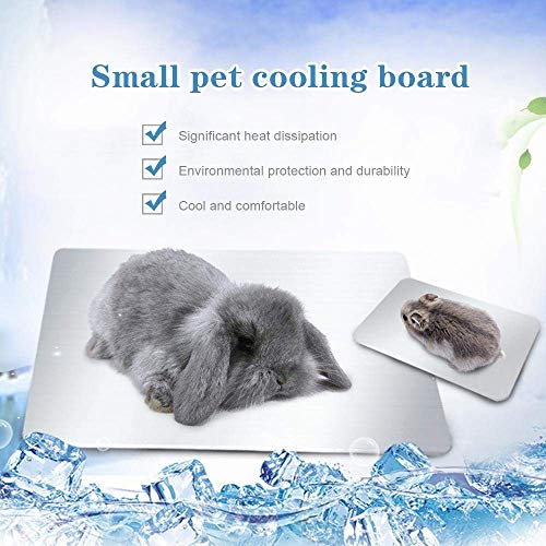 PeSandy Rabbit Cooling Pad, Hamster Cooling Pad Pet Cooling Mat for Rabbit Bunny Hamster Puppy Kitten Guinea Pig & Other Small Pets Stay Cool This Summer - Bite Resistance Pet Cool Plate Ice Bed