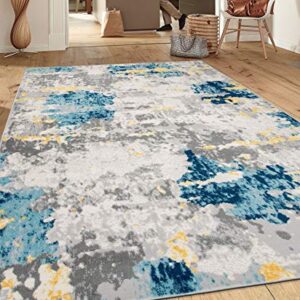 Rugshop Sky Collection Transitional Abstract Area Rug 5' x 7' Cream