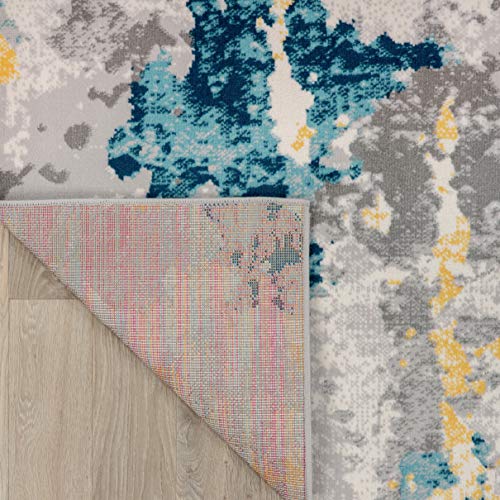 Rugshop Sky Collection Transitional Abstract Area Rug 5' x 7' Cream