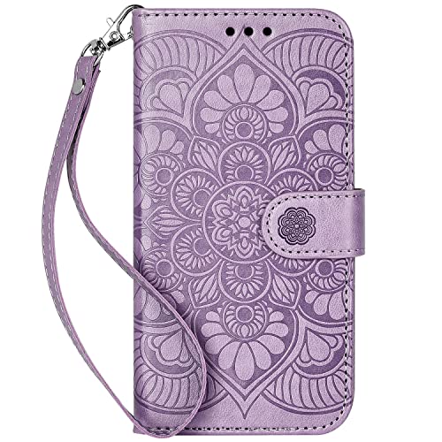 Ateeky iPhone 11 Wallet Case, [Stand Feature] Protective PU Leather Flip Cover with Credit Card Slot[Side Cash Pocket][Magnetic Closure] (Purple)