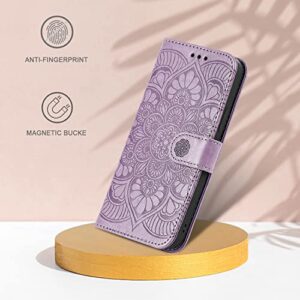 Ateeky iPhone 11 Wallet Case, [Stand Feature] Protective PU Leather Flip Cover with Credit Card Slot[Side Cash Pocket][Magnetic Closure] (Purple)