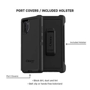 OtterBox Your Carrier to Confirm 5G Network Availability in Your Area Defender Series Case - BLACK, Rugged & Durable, with Port Protection, Includes Holster Clip Kickstand