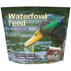 natural waterscapes waterfowl feed | floating pellets for duck, swan, goose | 5 lb resealable bag | use for wild duck, pet duck