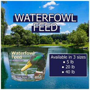 Natural Waterscapes Waterfowl Feed | Floating Pellets for Duck, Swan, Goose | 5 lb Resealable Bag | Use for Wild Duck, Pet Duck