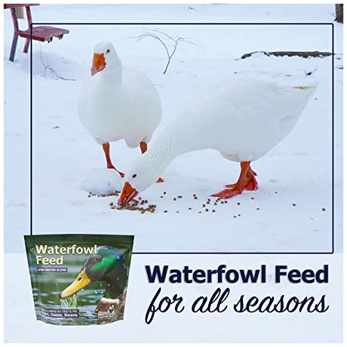 Natural Waterscapes Waterfowl Feed | Floating Pellets for Duck, Swan, Goose | 5 lb Resealable Bag | Use for Wild Duck, Pet Duck