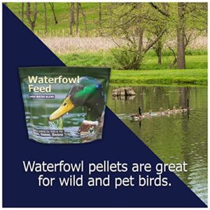 Natural Waterscapes Waterfowl Feed | Floating Pellets for Duck, Swan, Goose | 5 lb Resealable Bag | Use for Wild Duck, Pet Duck