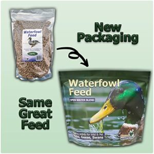 Natural Waterscapes Waterfowl Feed | Floating Pellets for Duck, Swan, Goose | 5 lb Resealable Bag | Use for Wild Duck, Pet Duck