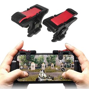 schicj133mm Mobile Game Direction Shooting Controller，Game Controller Gamepad Left Right Mobile Phone Gaming Triggers for PUBG，More Game Black